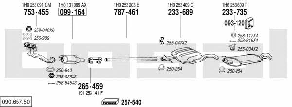 09065750 Bosal Exhaust system