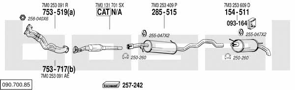 09070085 Bosal Exhaust system