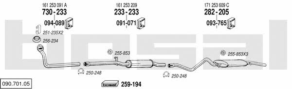  090.701.05 Exhaust system 09070105