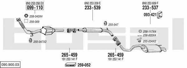  090.900.03 Exhaust system 09090003
