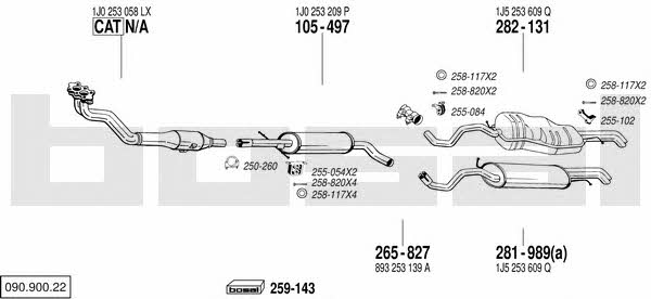  090.900.22 Exhaust system 09090022