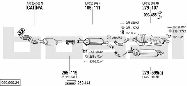 09090024 Bosal Exhaust system