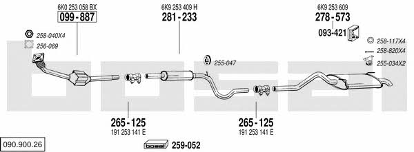 09090026 Bosal Exhaust system