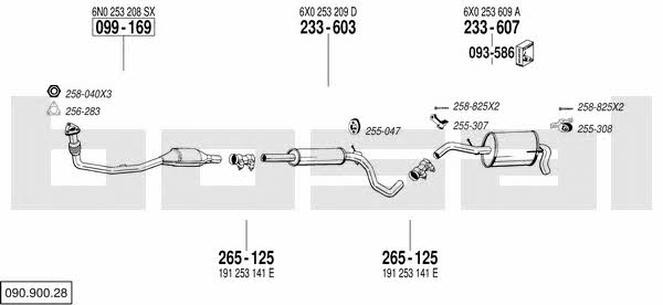  090.900.28 Exhaust system 09090028