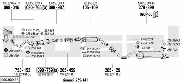 09090033 Bosal Exhaust system