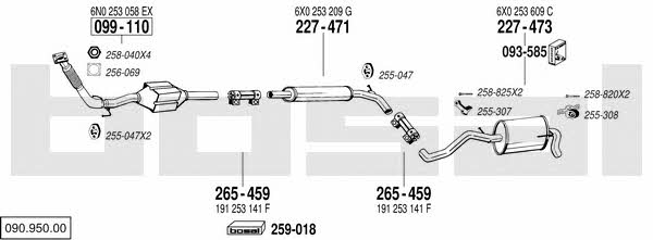  090.950.00 Exhaust system 09095000