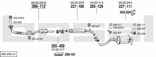  090.950.01 Exhaust system 09095001