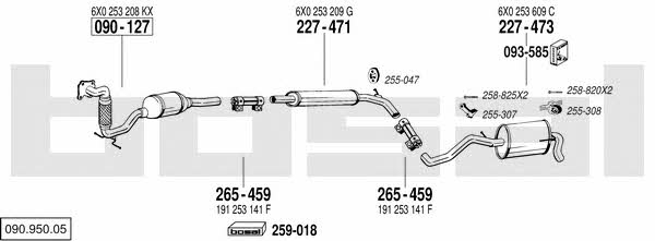  090.950.05 Exhaust system 09095005