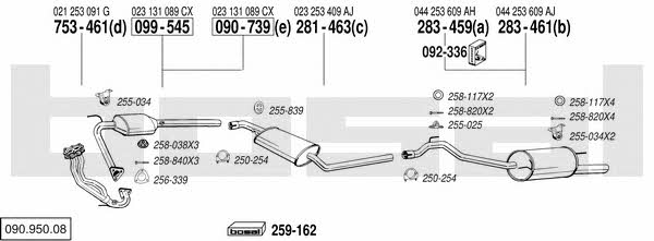 09095008 Bosal Exhaust system