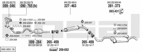  090.950.18 Exhaust system 09095018
