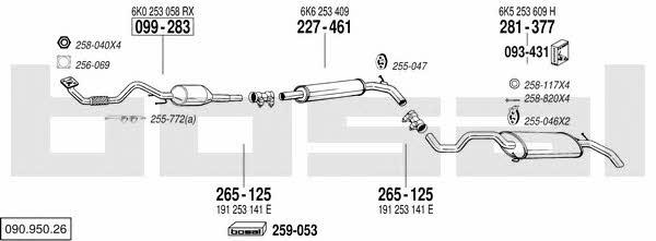 09095026 Bosal Exhaust system