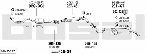 Bosal 090.950.27 Exhaust system 09095027
