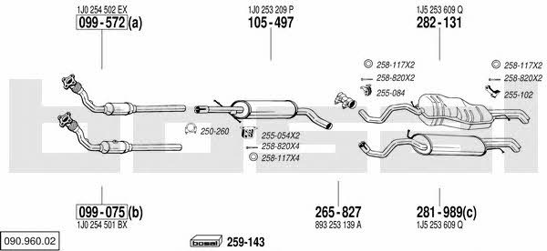 09096002 Bosal Exhaust system