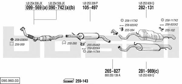  090.960.03 Exhaust system 09096003