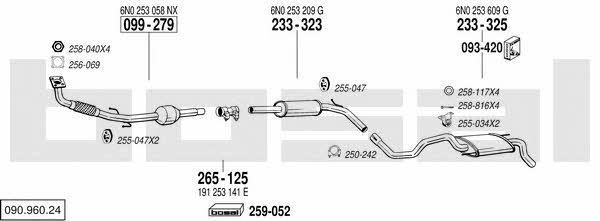 Bosal 090.960.24 Exhaust system 09096024