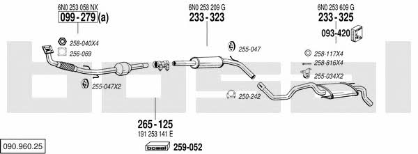  090.960.25 Exhaust system 09096025