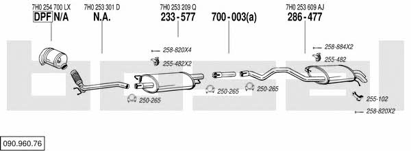 Bosal 090.960.76 Exhaust system 09096076