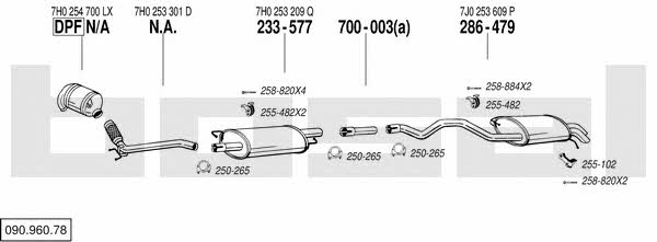 Bosal 090.960.78 Exhaust system 09096078