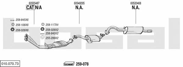Bosal 010.070.73 Exhaust system 01007073