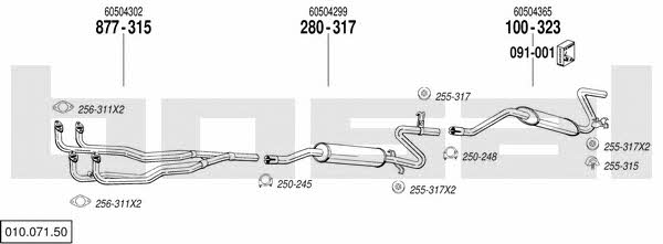  010.071.50 Exhaust system 01007150