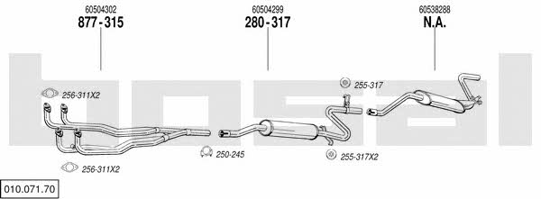  010.071.70 Exhaust system 01007170