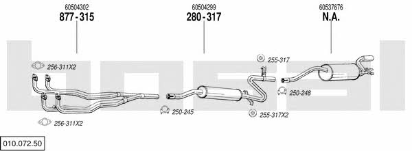  010.072.50 Exhaust system 01007250