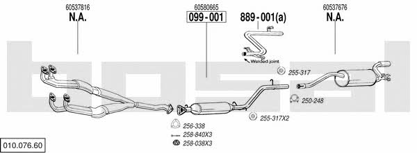 Bosal 010.076.60 Exhaust system 01007660