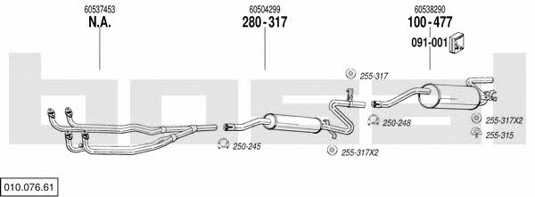  010.076.61 Exhaust system 01007661