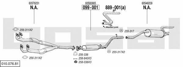  010.076.81 Exhaust system 01007681