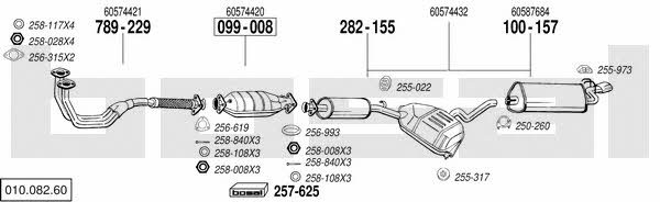 Bosal 010.082.60 Exhaust system 01008260