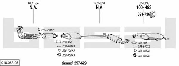  010.083.05 Exhaust system 01008305