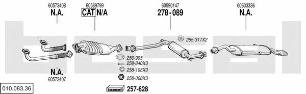  010.083.36 Exhaust system 01008336