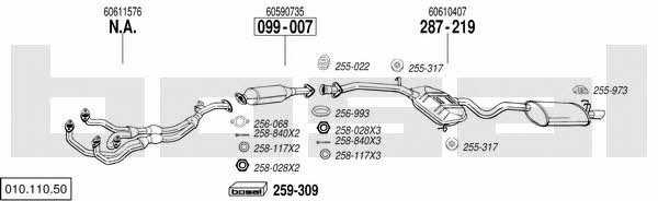 Bosal 010.110.50 Exhaust system 01011050