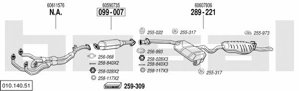  010.140.51 Exhaust system 01014051