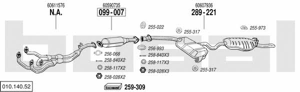 01014052 Bosal Exhaust system
