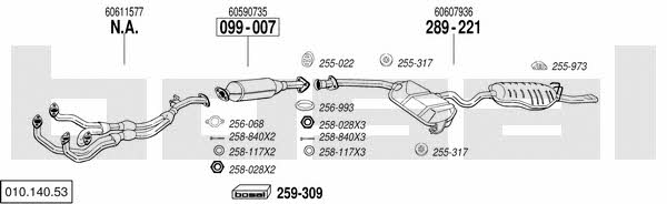 01014053 Bosal Exhaust system