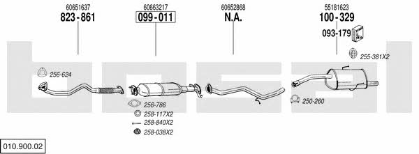 Bosal 010.900.02 Exhaust system 01090002