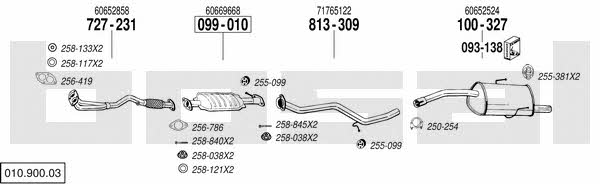 Bosal 010.900.03 Exhaust system 01090003