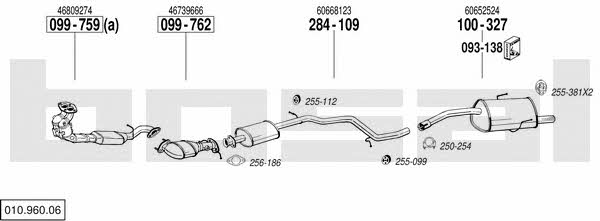 Bosal 010.960.06 Exhaust system 01096006
