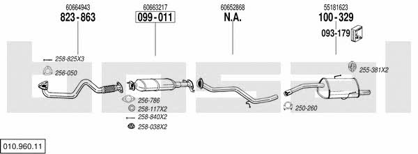  010.960.11 Exhaust system 01096011