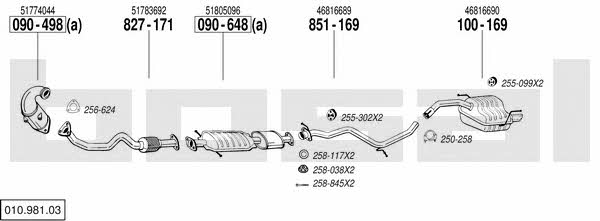 01098103 Bosal Exhaust system