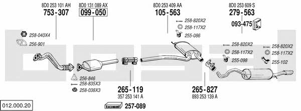 Bosal 012.000.20 Exhaust system 01200020