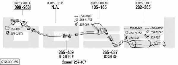 Bosal 012.000.60 Exhaust system 01200060