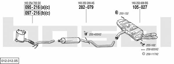 Bosal 012.012.05 Exhaust system 01201205