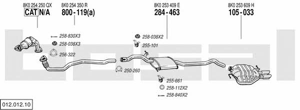 Bosal 012.012.10 Exhaust system 01201210