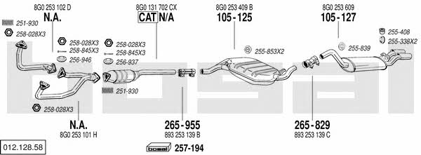  012.128.58 Exhaust system 01212858