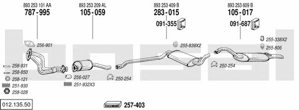  012.135.50 Exhaust system 01213550