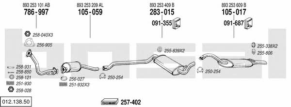 Bosal 012.138.50 Exhaust system 01213850
