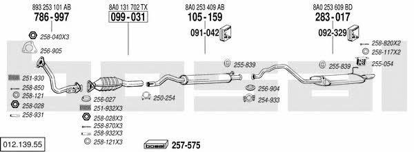 012.139.55 Exhaust system 01213955