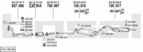 01215950 Bosal Exhaust system